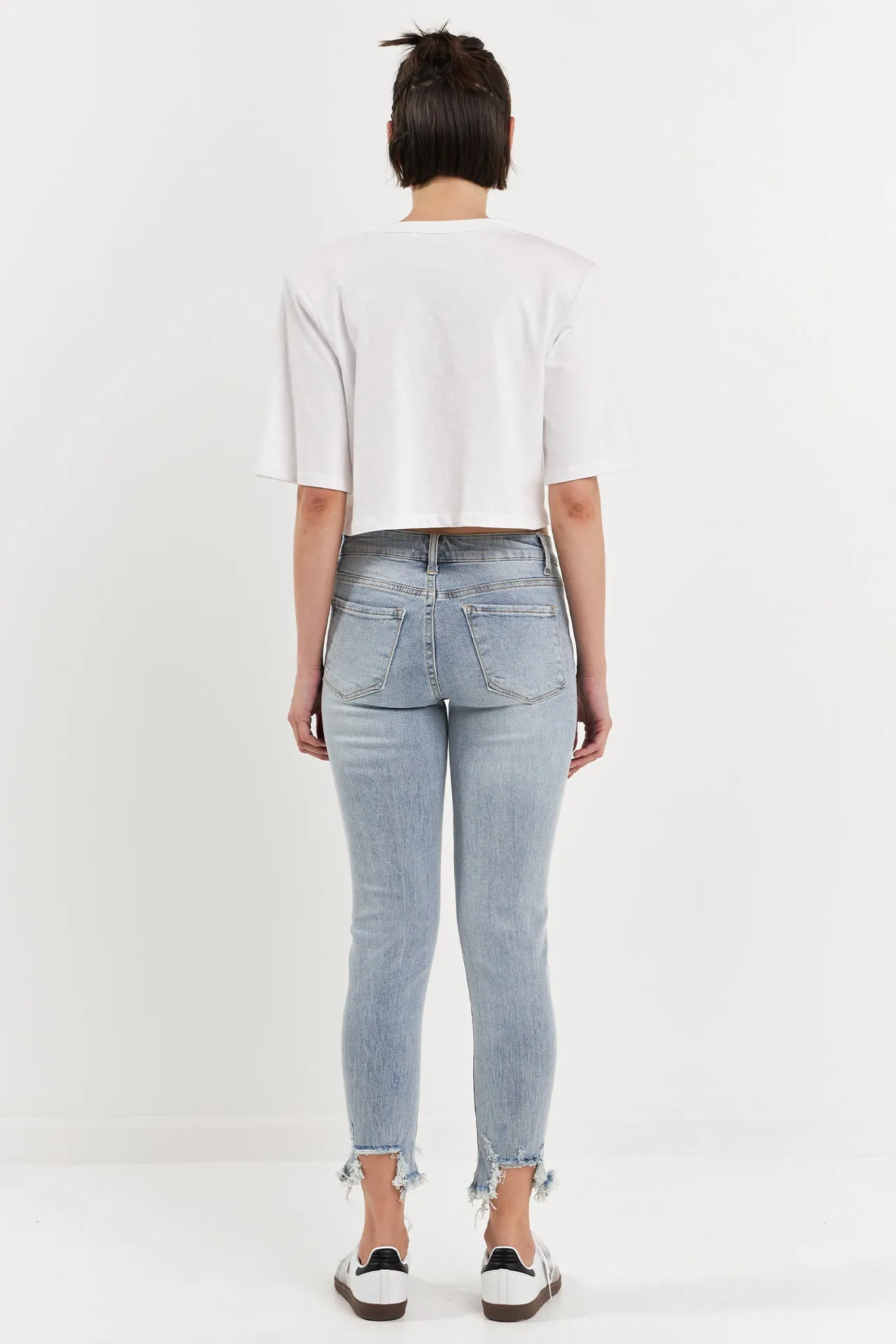 Mid Rise Distressed Ankle Skinny Jeans sold by Endless Rose product image thumbnail 5