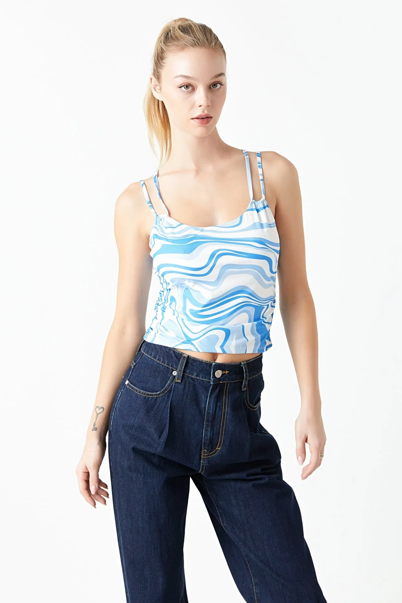 Marble Print Knit Top sold by Endless Rose