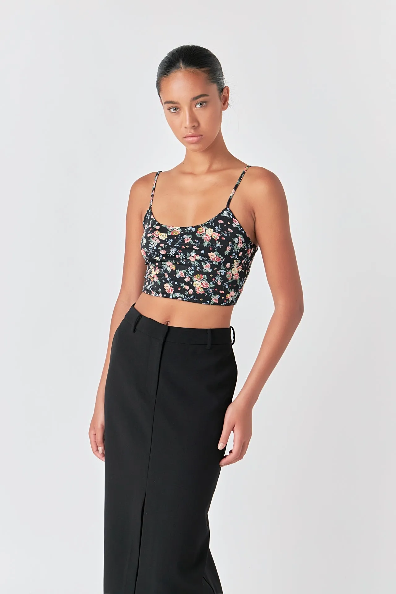 Floral Cropped Tank sold by Endless Rose