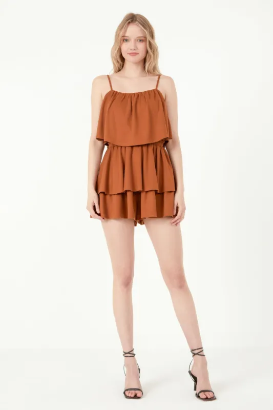 Ruffled Knit Romper sold by Endless Rose