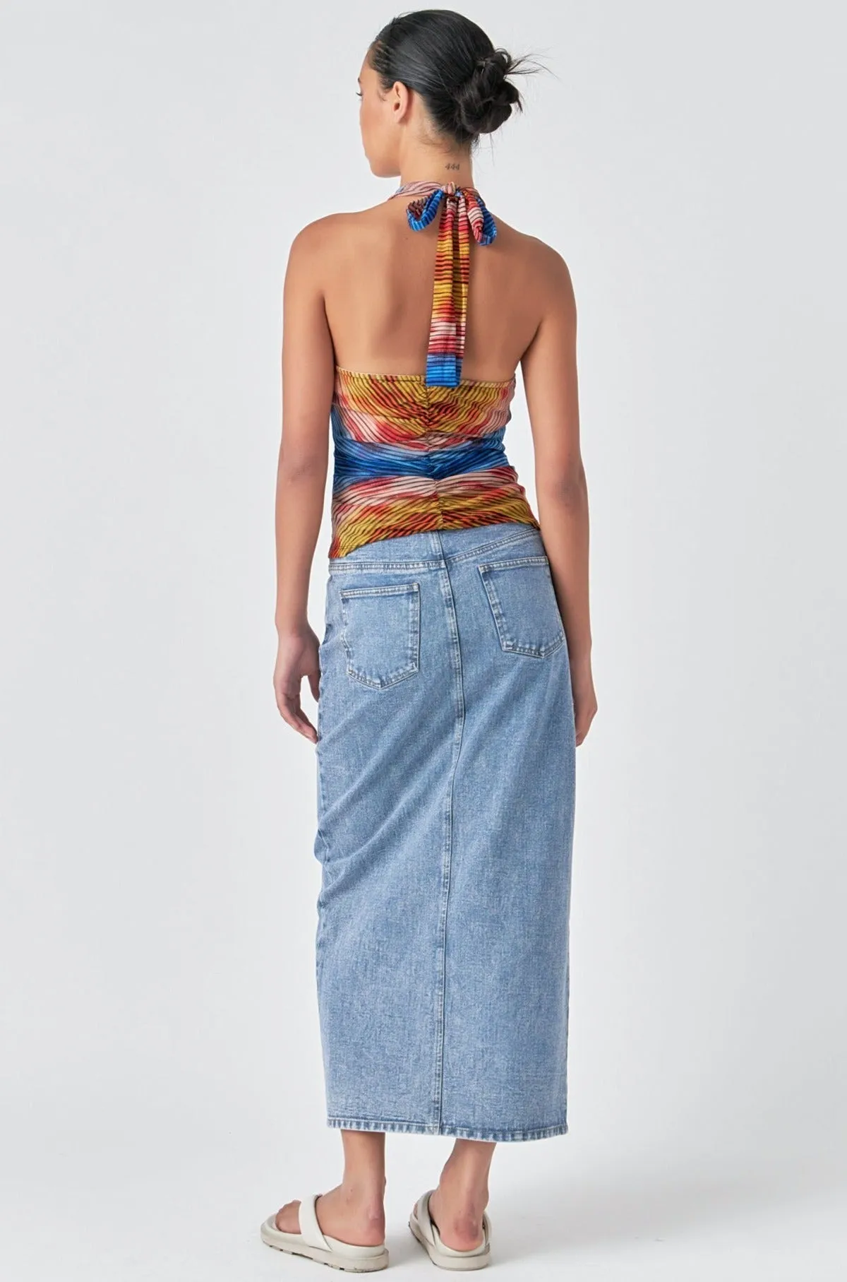 Striped Mesh Halter Top sold by Endless Rose product image thumbnail 5