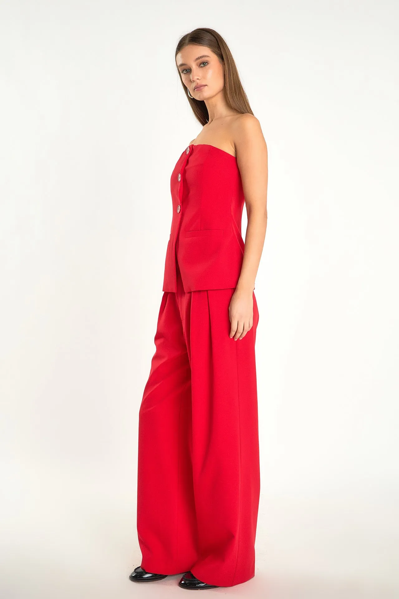 Mid Rise Pleated Wide leg Trousers sold by Endless Rose product image thumbnail 3