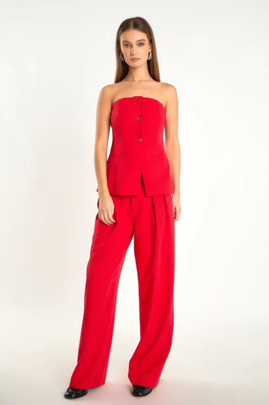 Strapless 3-pc button Long Top sold by Endless Rose