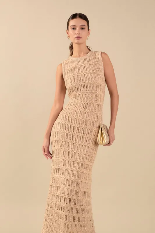 Gigi Sequin Knit Sleeveless Maxi Dress sold by Endless Rose