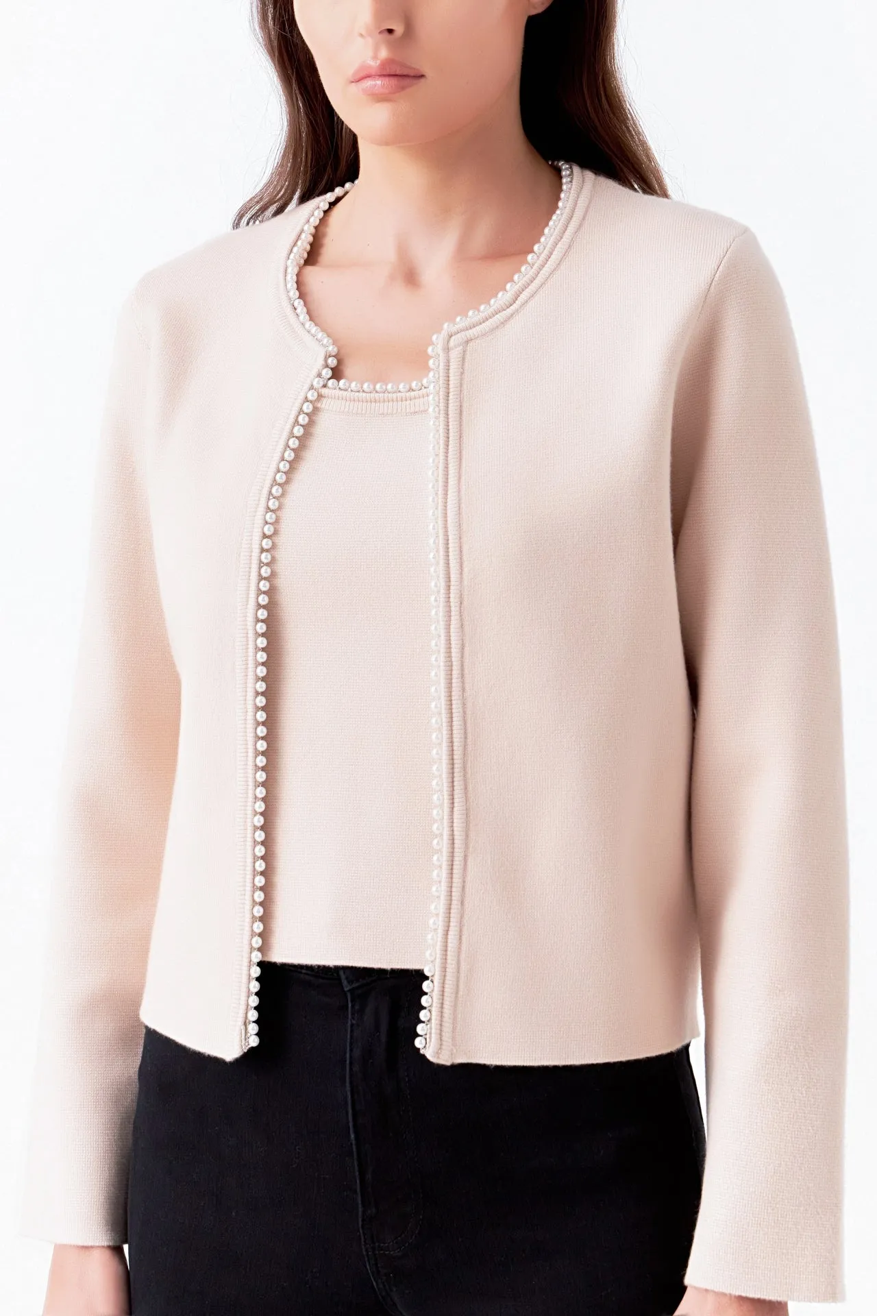 Pearl Trim Knit Cardigan sold by Endless Rose product image thumbnail 2