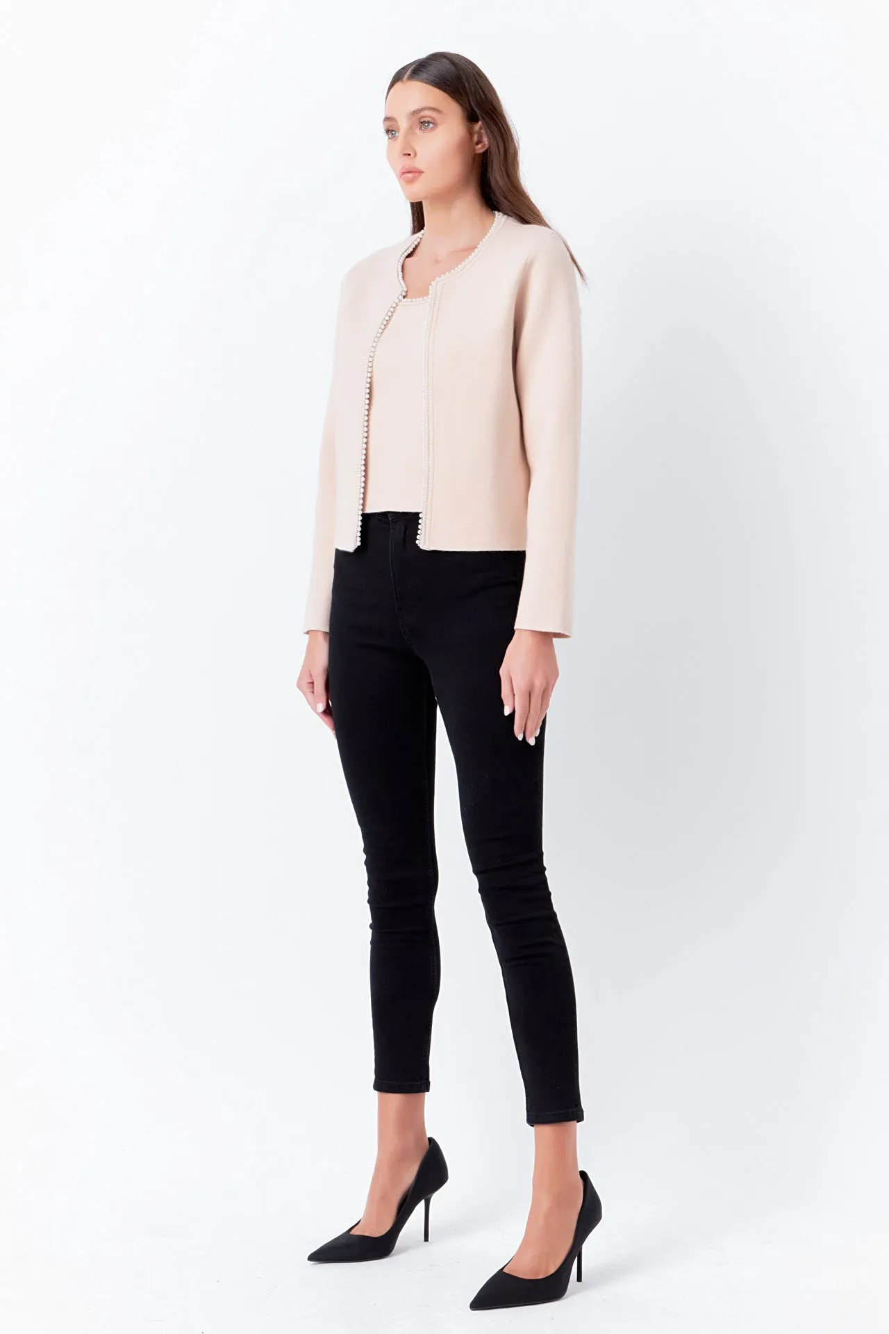 Pearl Trim Knit Cardigan sold by Endless Rose product image thumbnail 3