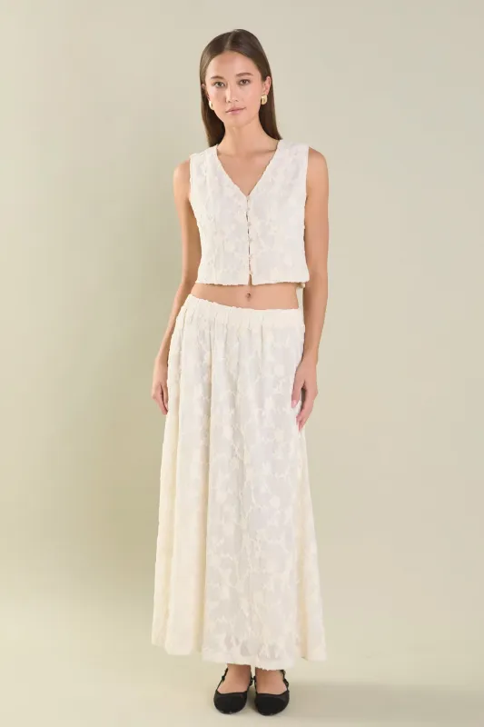 Floral Embroidery Lace Skirt sold by Endless Rose