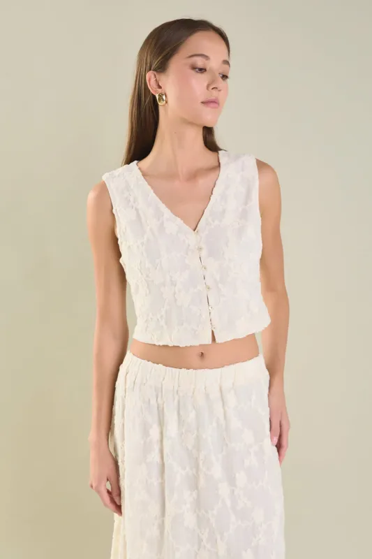 Floral Embroidery Lace Vest sold by Endless Rose