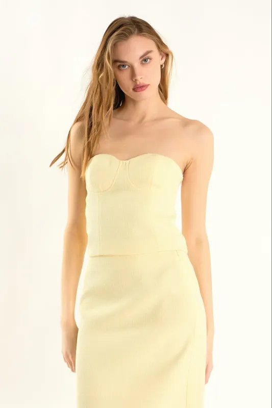 Tweed Strapless Top sold by Endless Rose