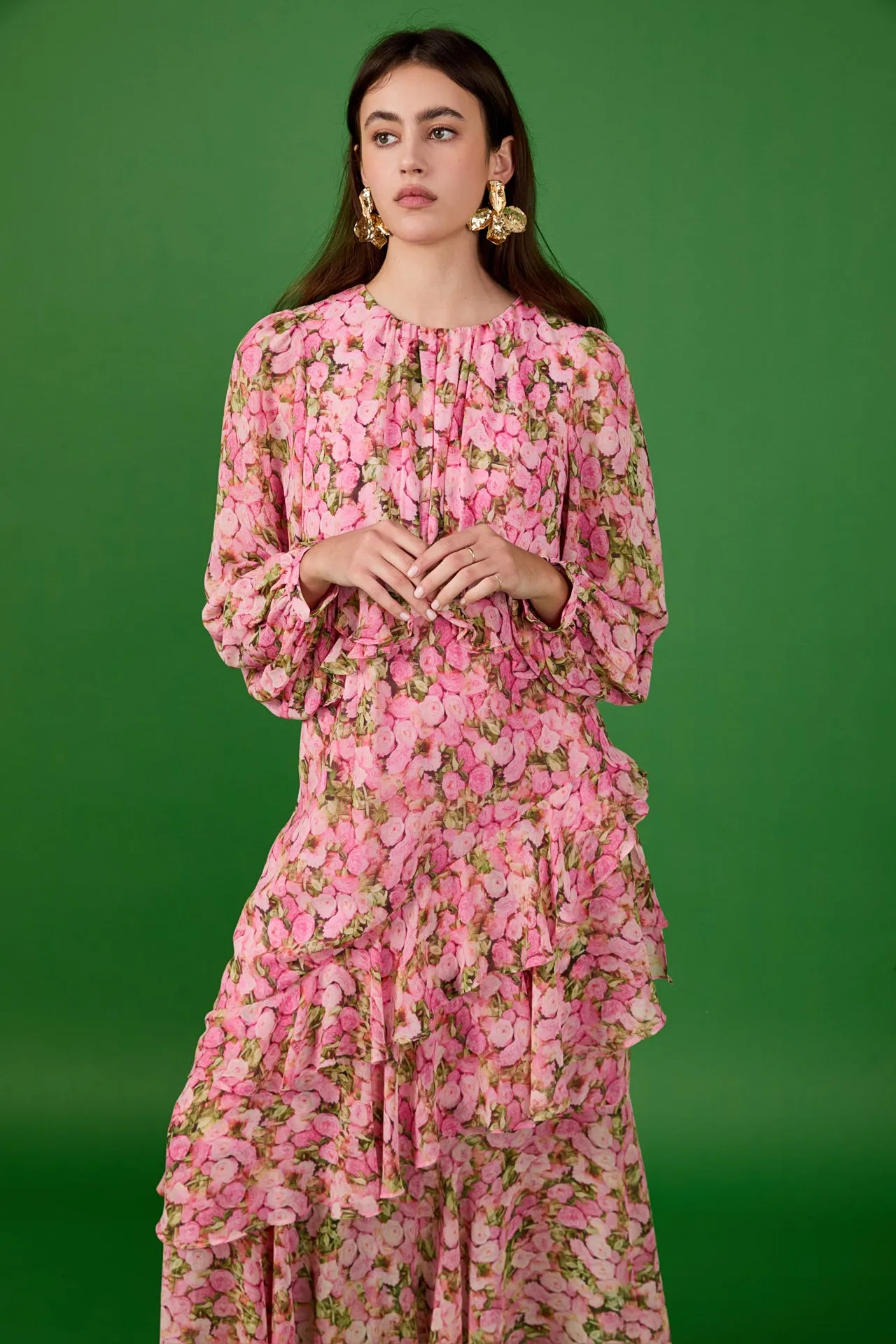 Floral Print Off Waist Dress sold by Endless Rose product image thumbnail 5