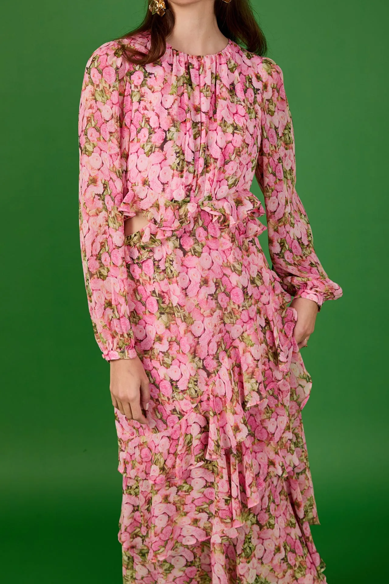 Floral Print Off Waist Dress sold by Endless Rose product image thumbnail 2