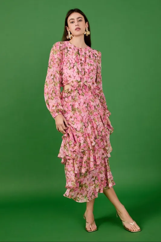 Floral Print Off Waist Dress made by Endless Rose