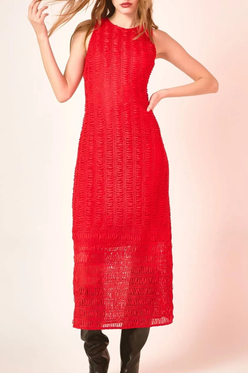 Chloe Textured Sleeveless Midi Dress sold by Endless Rose product image thumbnail 2