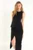 Margaux Front Slit Linen Midi Skirt sold by Endless Rose