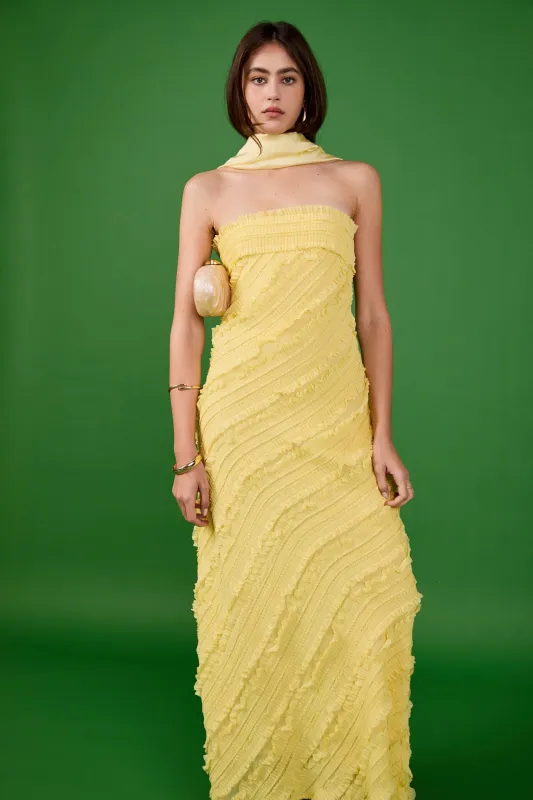 Juliette Strapless Ruffled Maxi Dress sold by Endless Rose