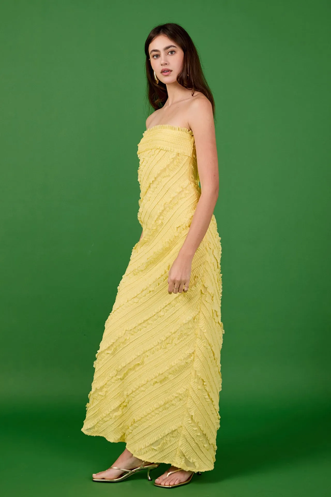 Juliette Strapless Ruffled Maxi Dress sold by Endless Rose product image thumbnail 4