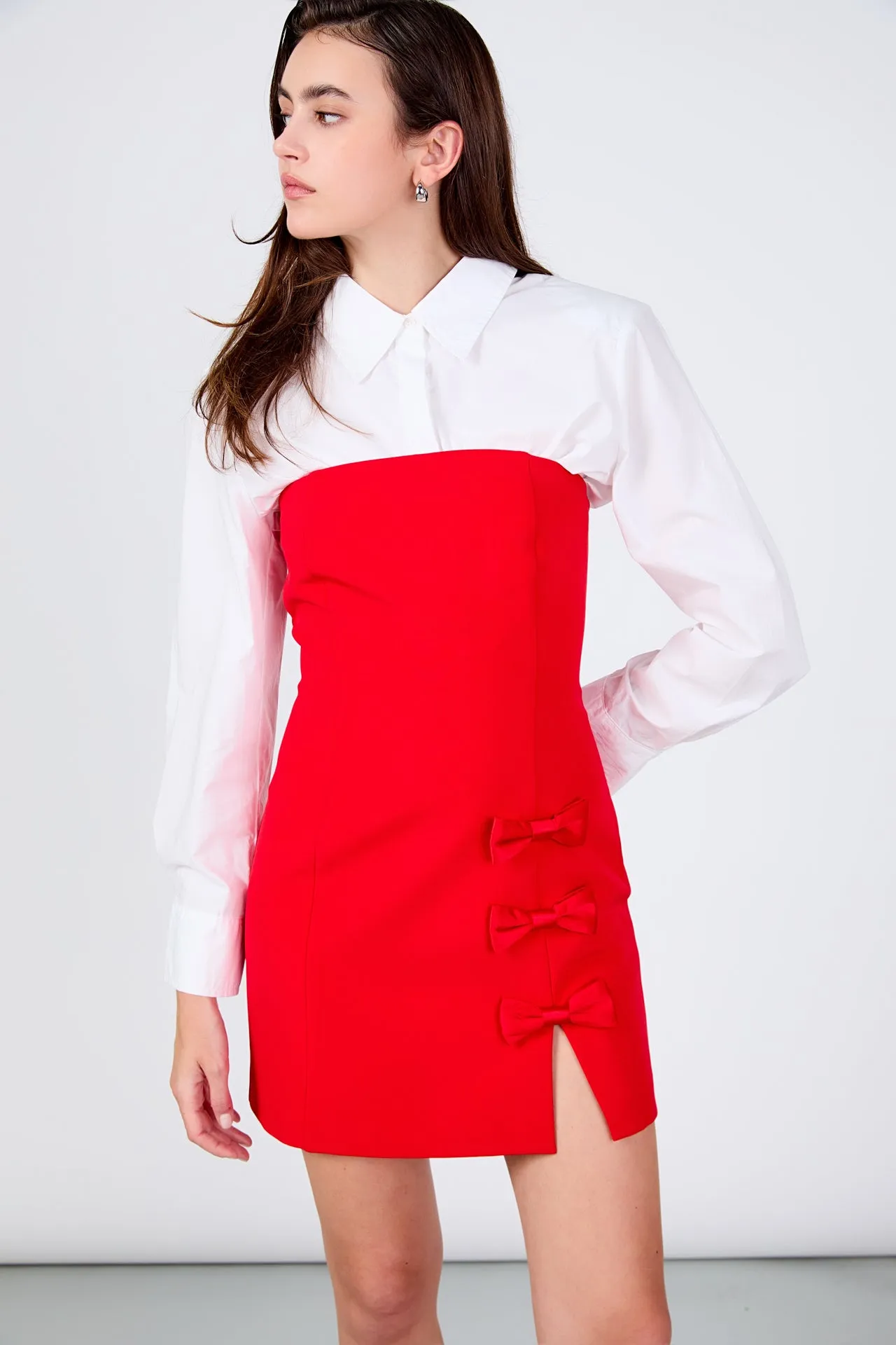 Strapless Bow Accent Mini Dress sold by Endless Rose product image thumbnail 5