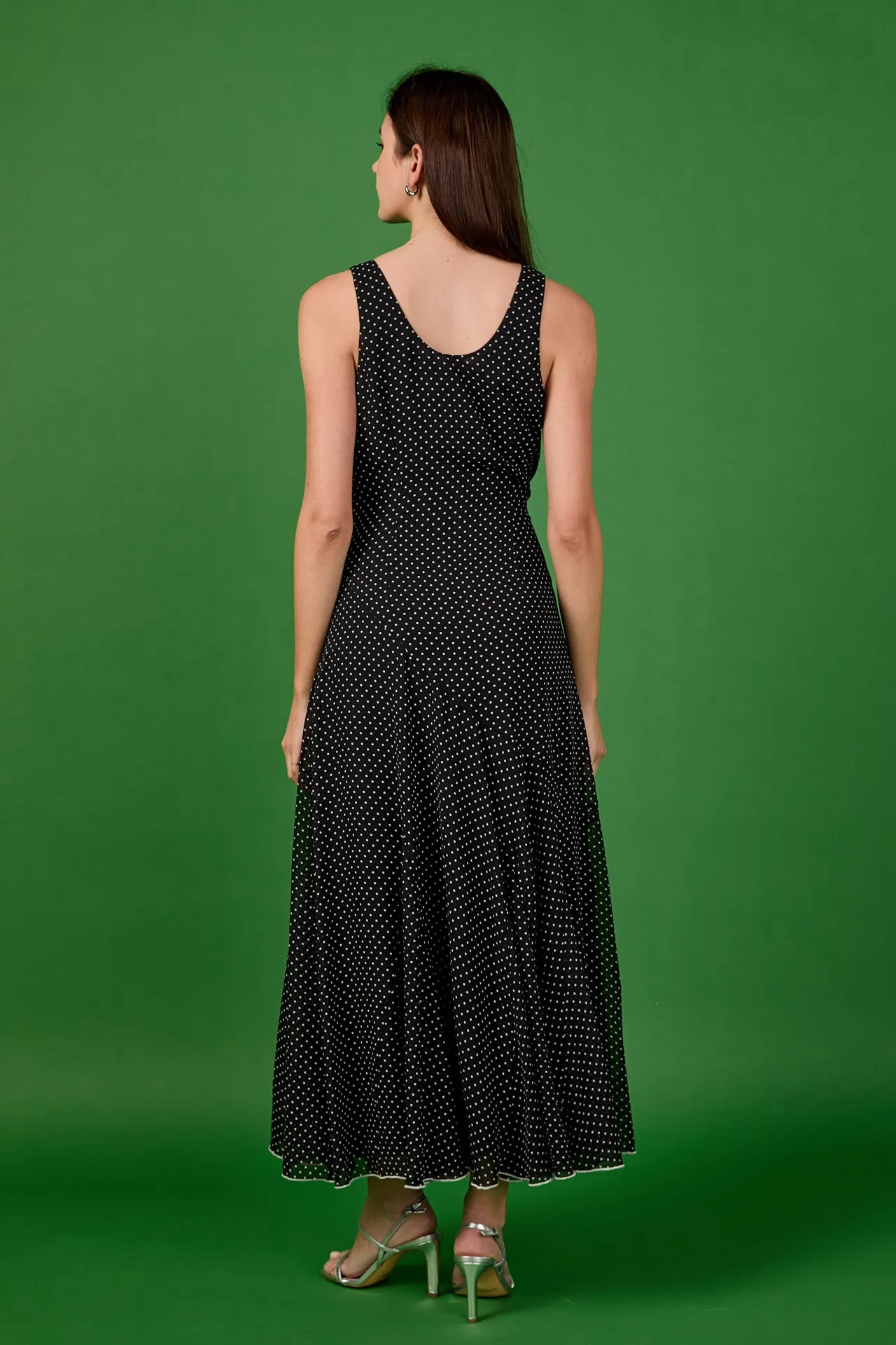 Becca Chiffon Polka Dot Maxi Dress sold by Endless Rose product image thumbnail 4