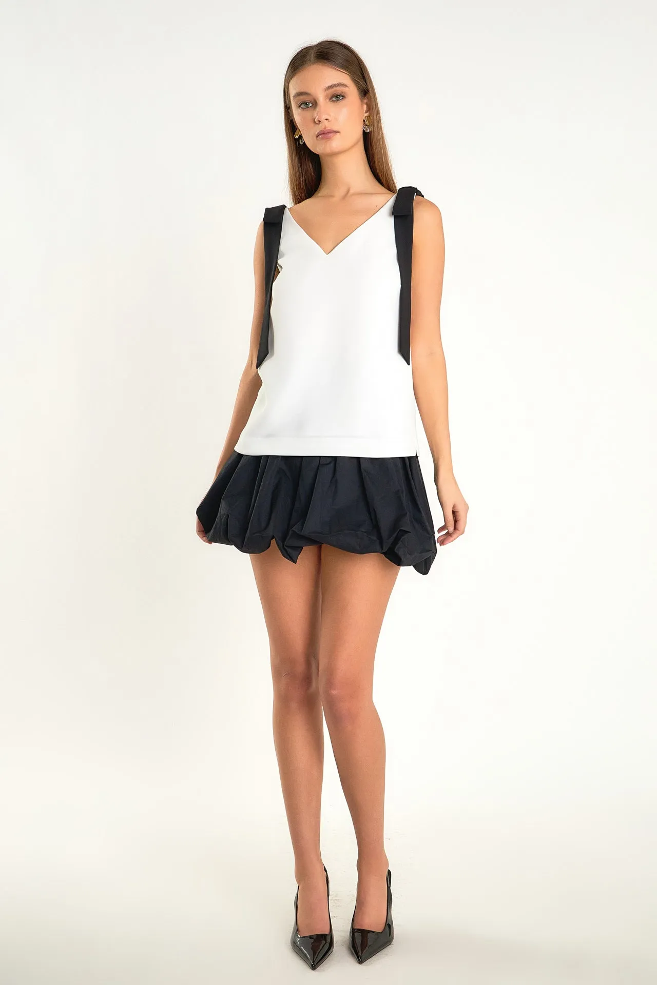 High Waisted Bubble Mini Skirt sold by Endless Rose product image thumbnail 2