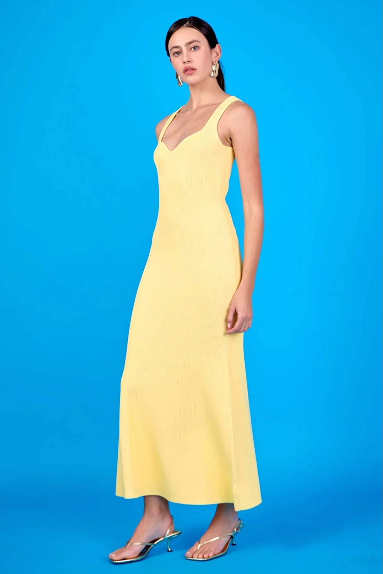 Sweetheart Neckline Ribbed Knit Maxi sold by Endless Rose product image thumbnail 3
