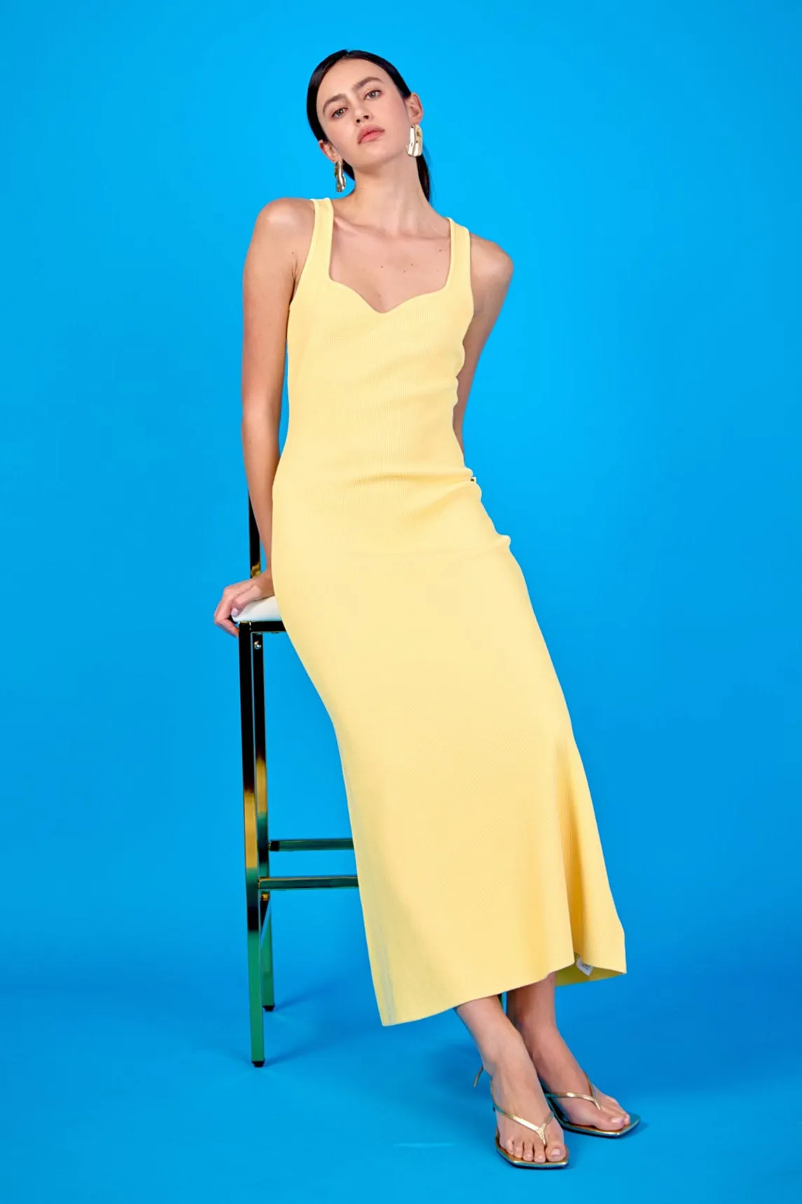 Sweetheart Neckline Ribbed Knit Maxi sold by Endless Rose product image thumbnail 5