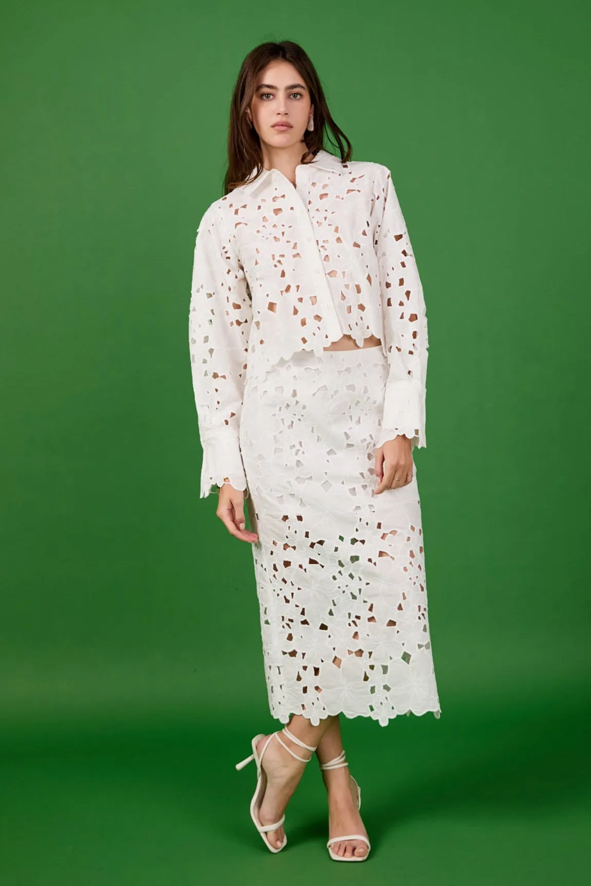 Lace Midi Skirt sold by Endless Rose