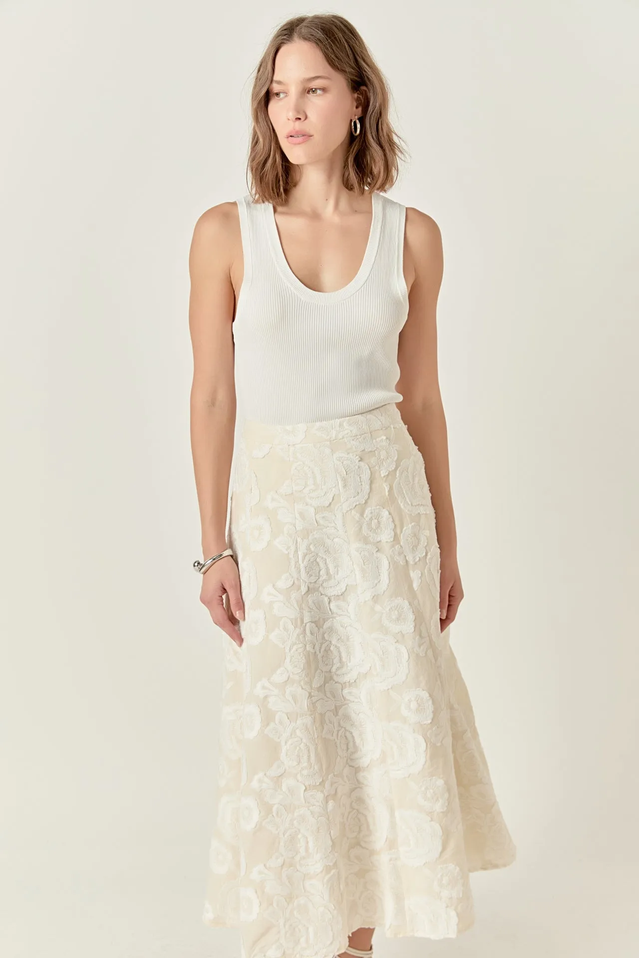 Denali Floral Embroidered Maxi Skirt sold by Endless Rose product image thumbnail 5