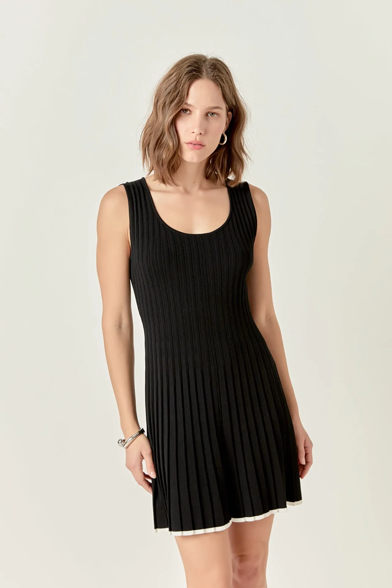 Sloane Contrast Ribbed Knit Mini Dress sold by Endless Rose product image thumbnail 5
