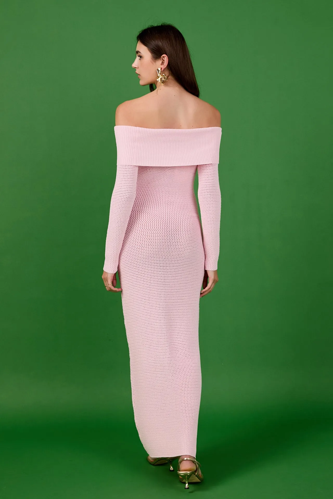 Off Shoulder Long Sleeve Midi Dress sold by Endless Rose product image thumbnail 4