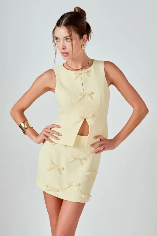 Mila Bow Embellished Sleeveless Top sold by Endless Rose