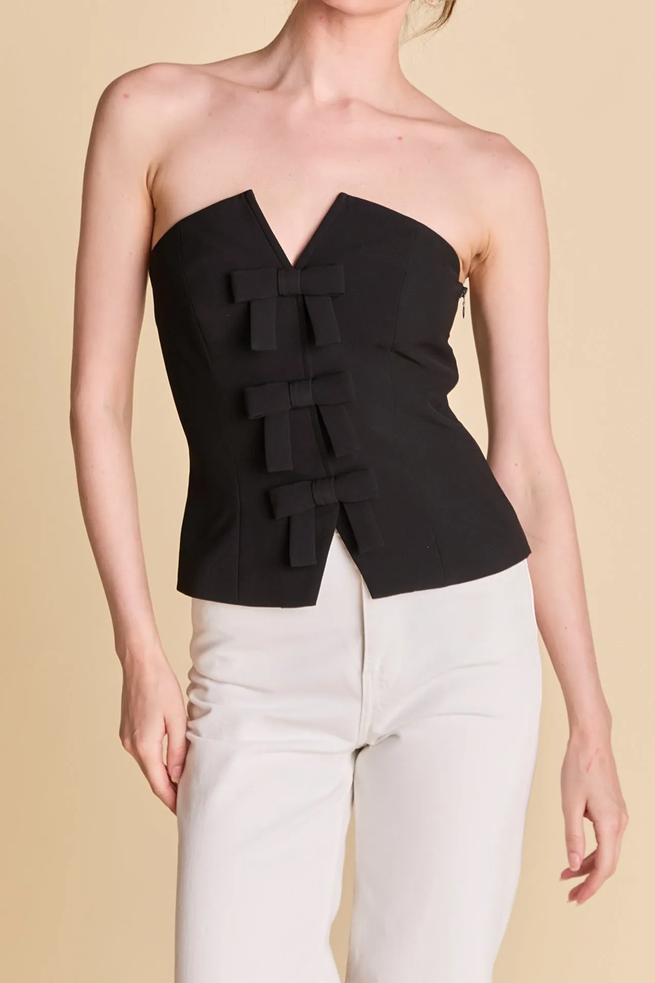 Strapless Bustier Top with Bow sold by Endless Rose product image thumbnail 2