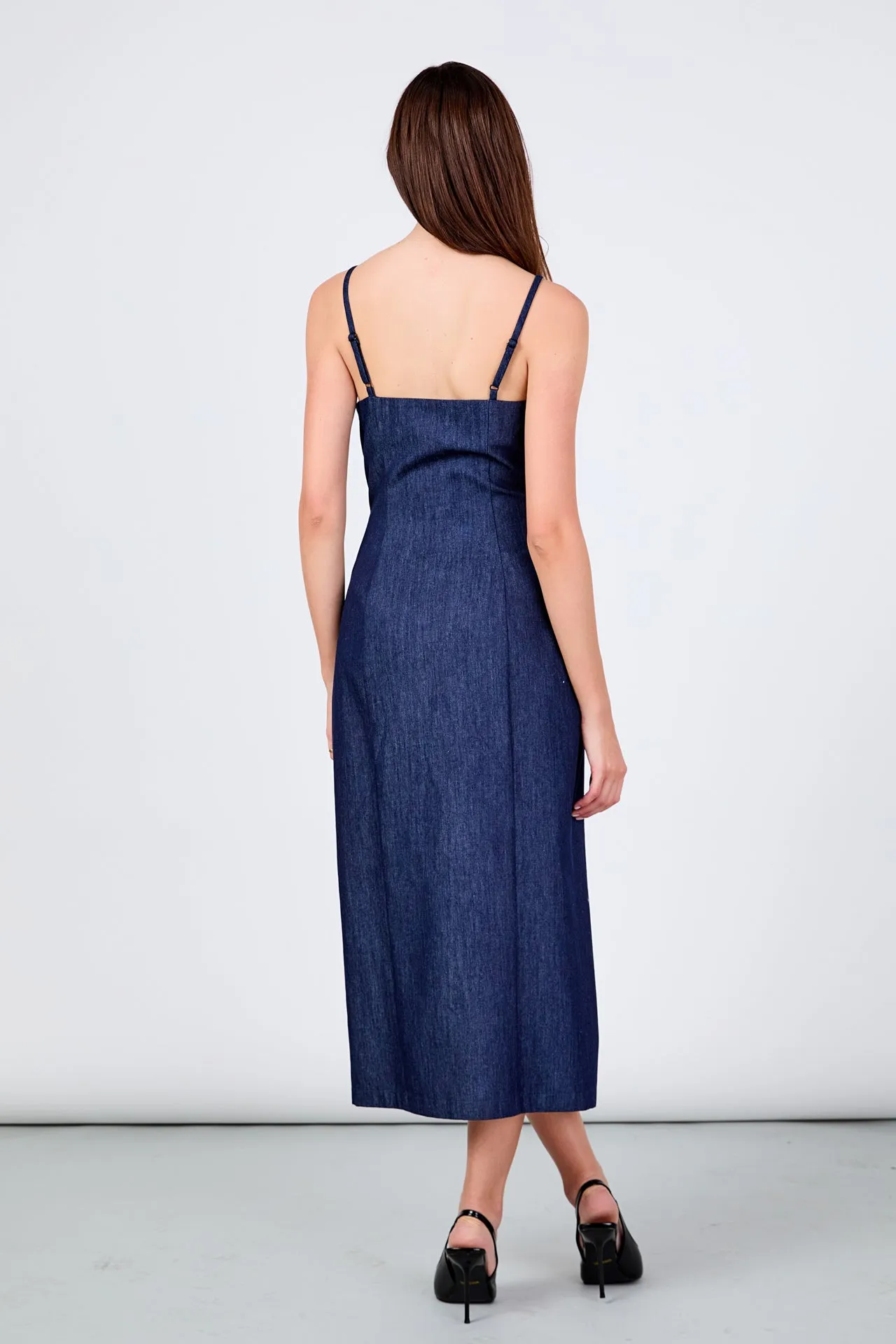 High Neck Denim Midi Dress sold by Endless Rose product image thumbnail 4