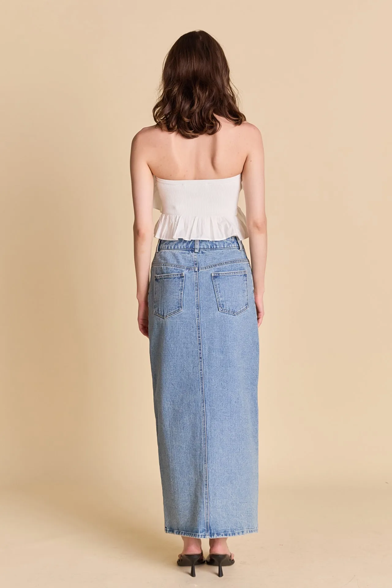 Mixed Media Ruffled Strapless Top sold by Endless Rose product image thumbnail 5