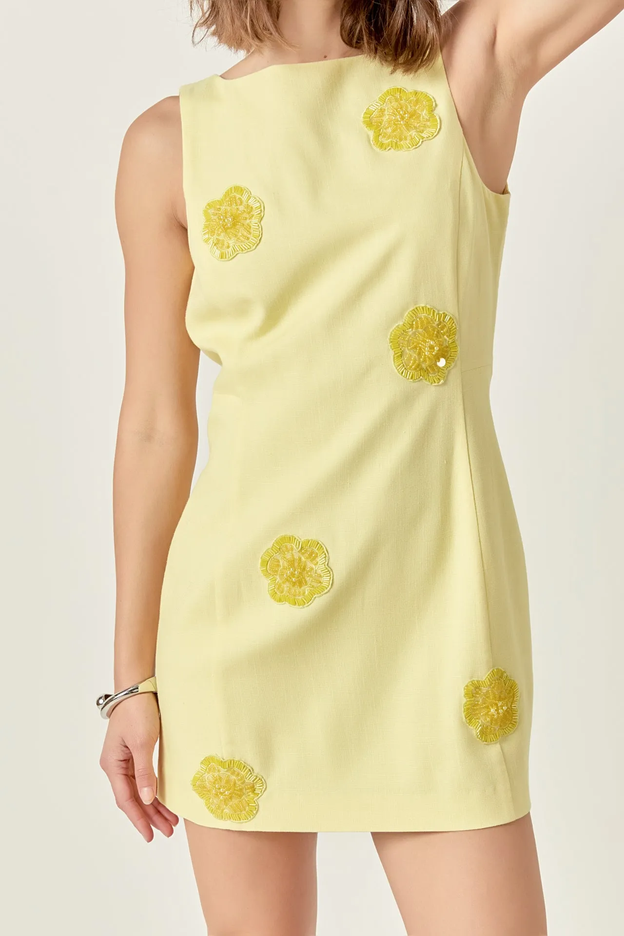 Embellished Linen Mini Dress sold by Endless Rose product image thumbnail 2