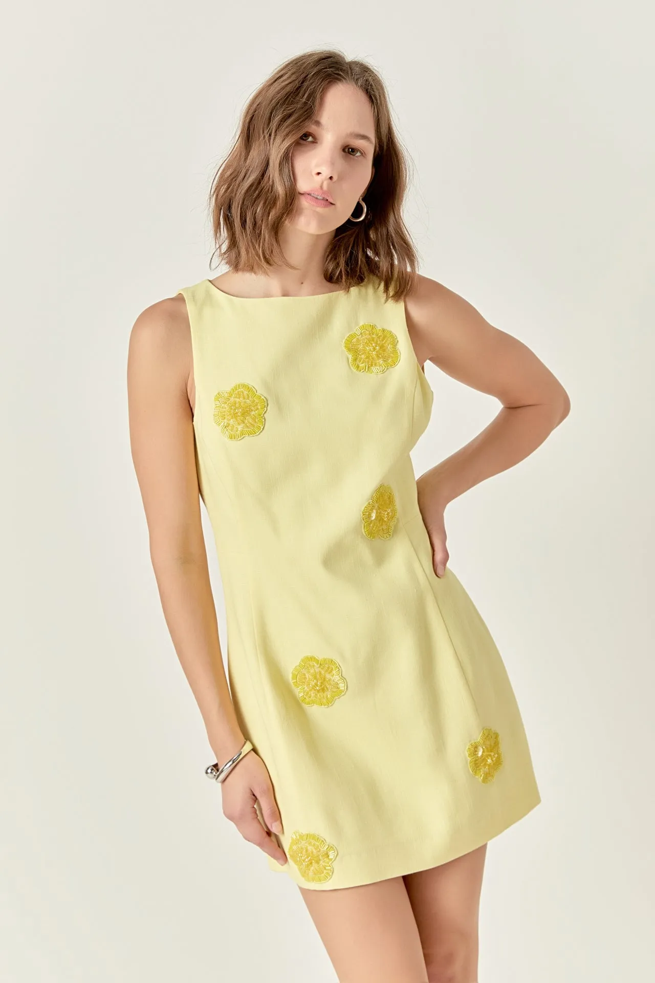 Embellished Linen Mini Dress sold by Endless Rose