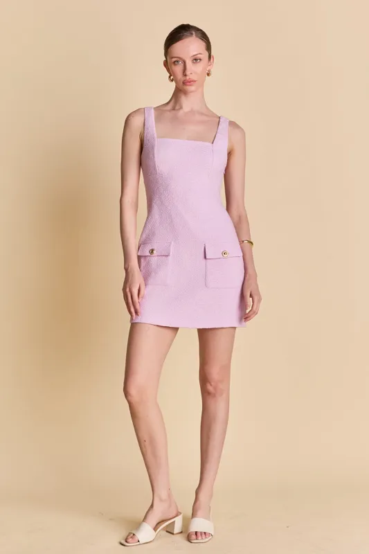 Square Neck Tweed Mini Dress sold by Endless Rose