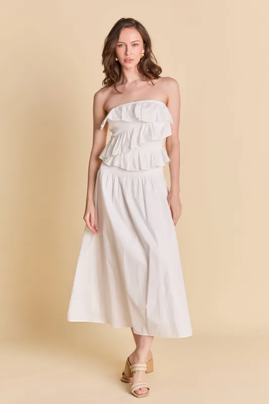 Mixed Media Strapless Maxi Dress sold by Endless Rose