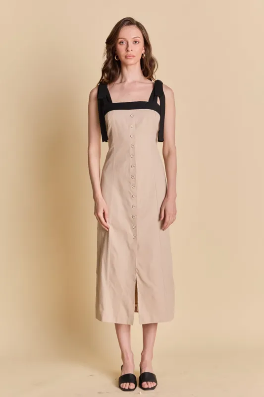 Linen Buttoned Maxi Dress sold by Endless Rose