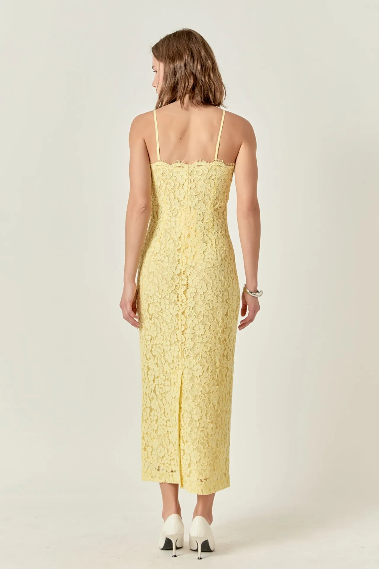 Square Neck Lace Midi Dress sold by Endless Rose product image thumbnail 4