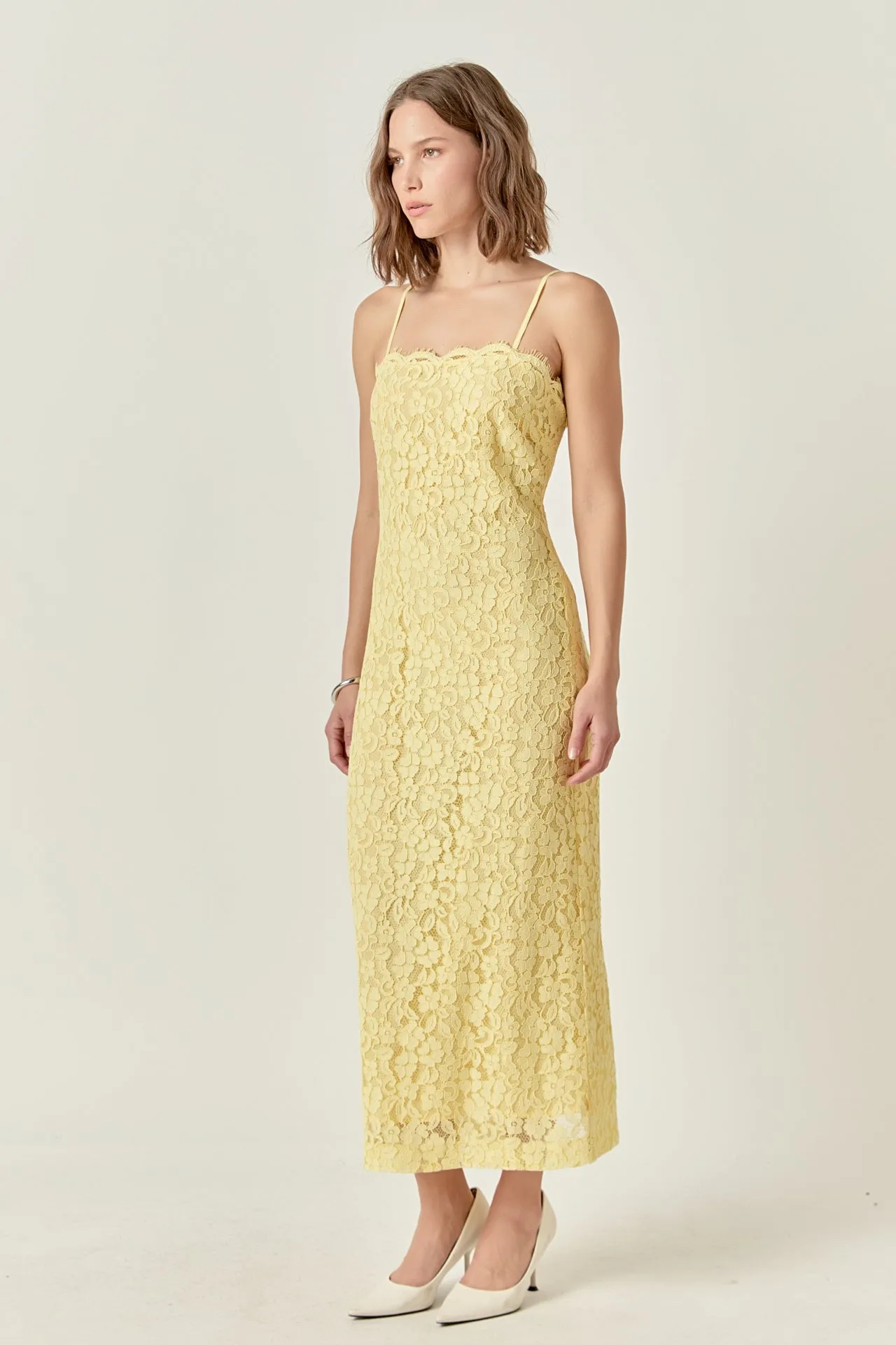 Square Neck Lace Midi Dress sold by Endless Rose product image thumbnail 3