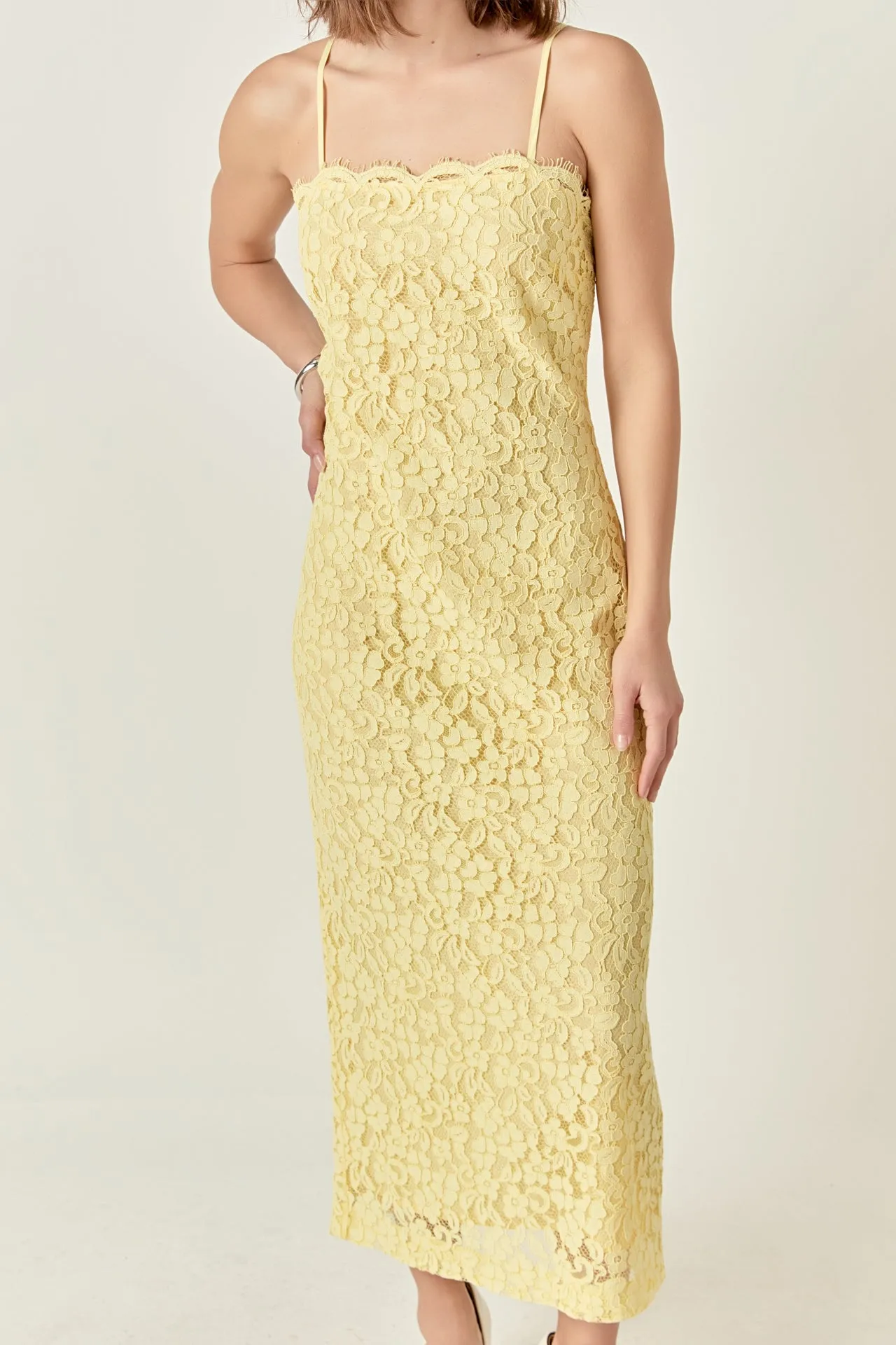 Square Neck Lace Midi Dress sold by Endless Rose product image thumbnail 2