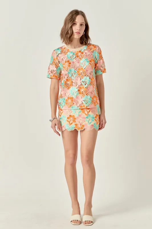Floral Short Sleeve Top sold by Endless Rose