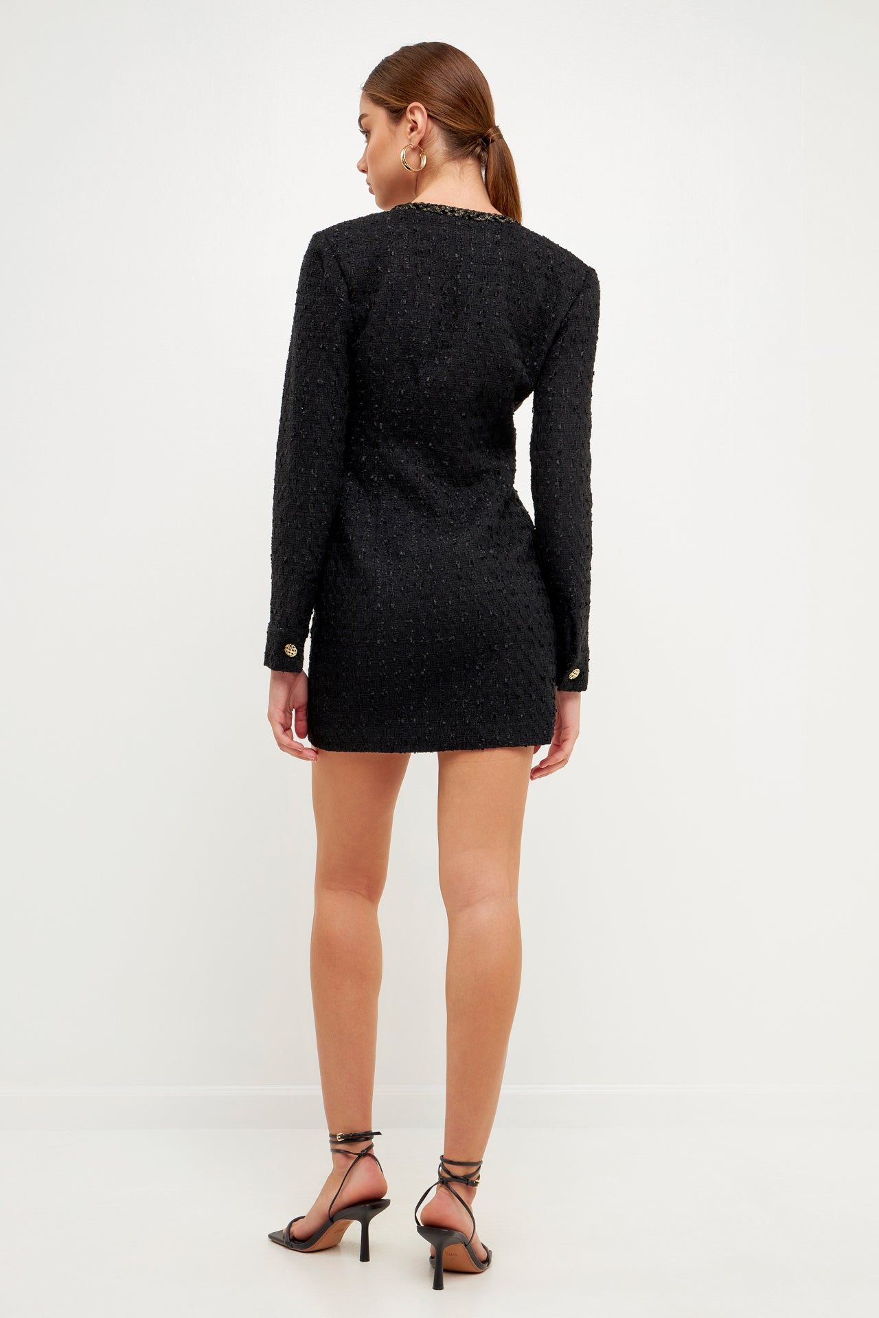 Trim Detail Tweed Dress sold by Endless Rose product image thumbnail 4