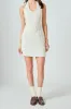 Mesh Embroidered Halter Mini Dress sold by Endless Rose