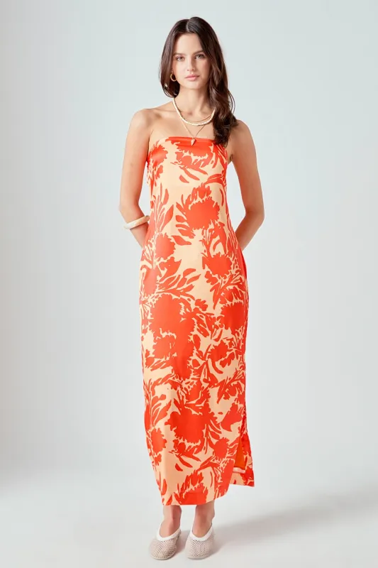 Strapless Print Maxi Dress sold by Endless Rose