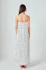 Samantha Strapless Pleated Polka Dot Maxi Dress sold by Endless Rose