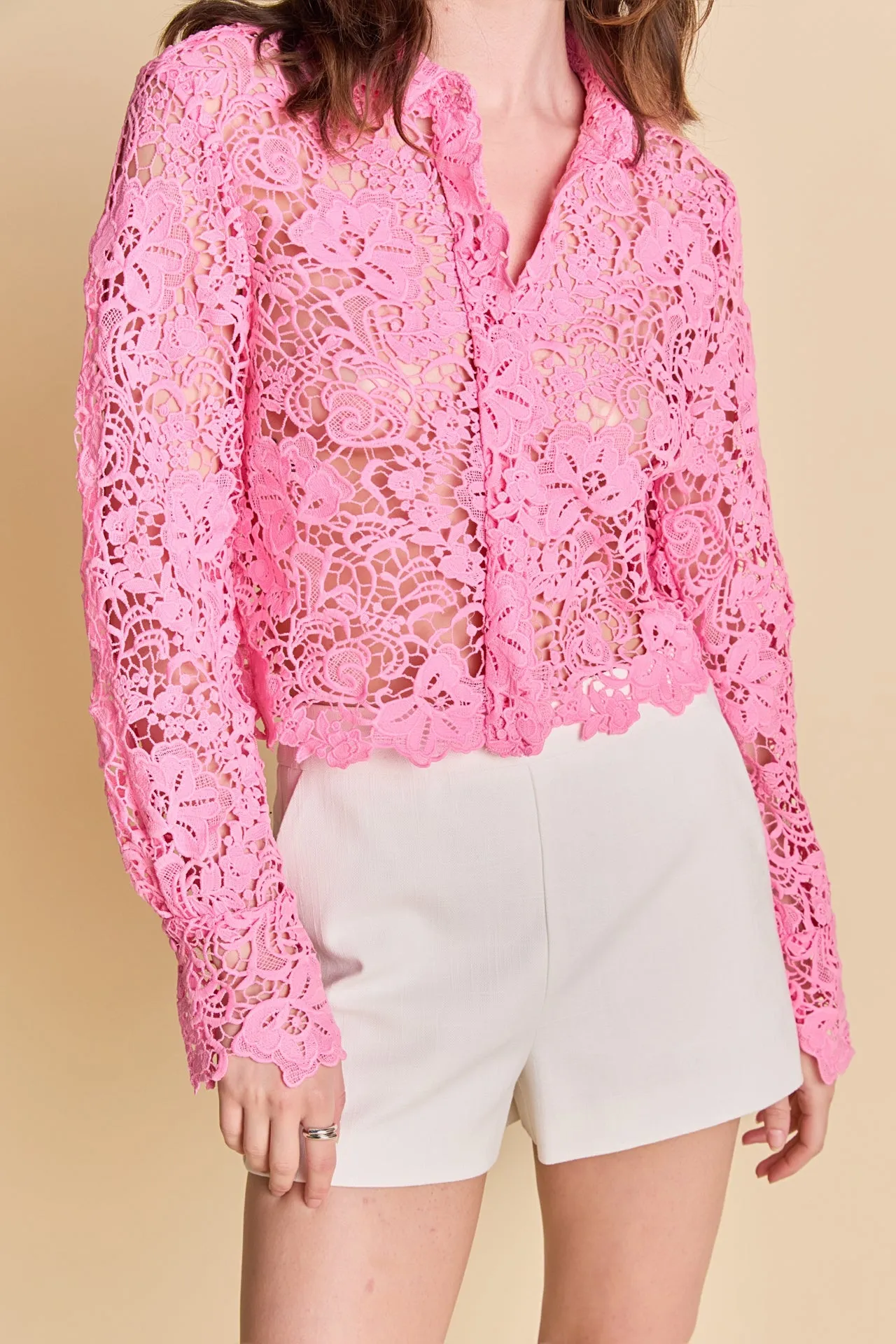 Textured Sheer Long sleeve Top sold by Endless Rose product image thumbnail 2