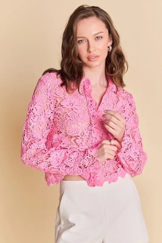 Textured Sheer Long sleeve Top sold by Endless Rose