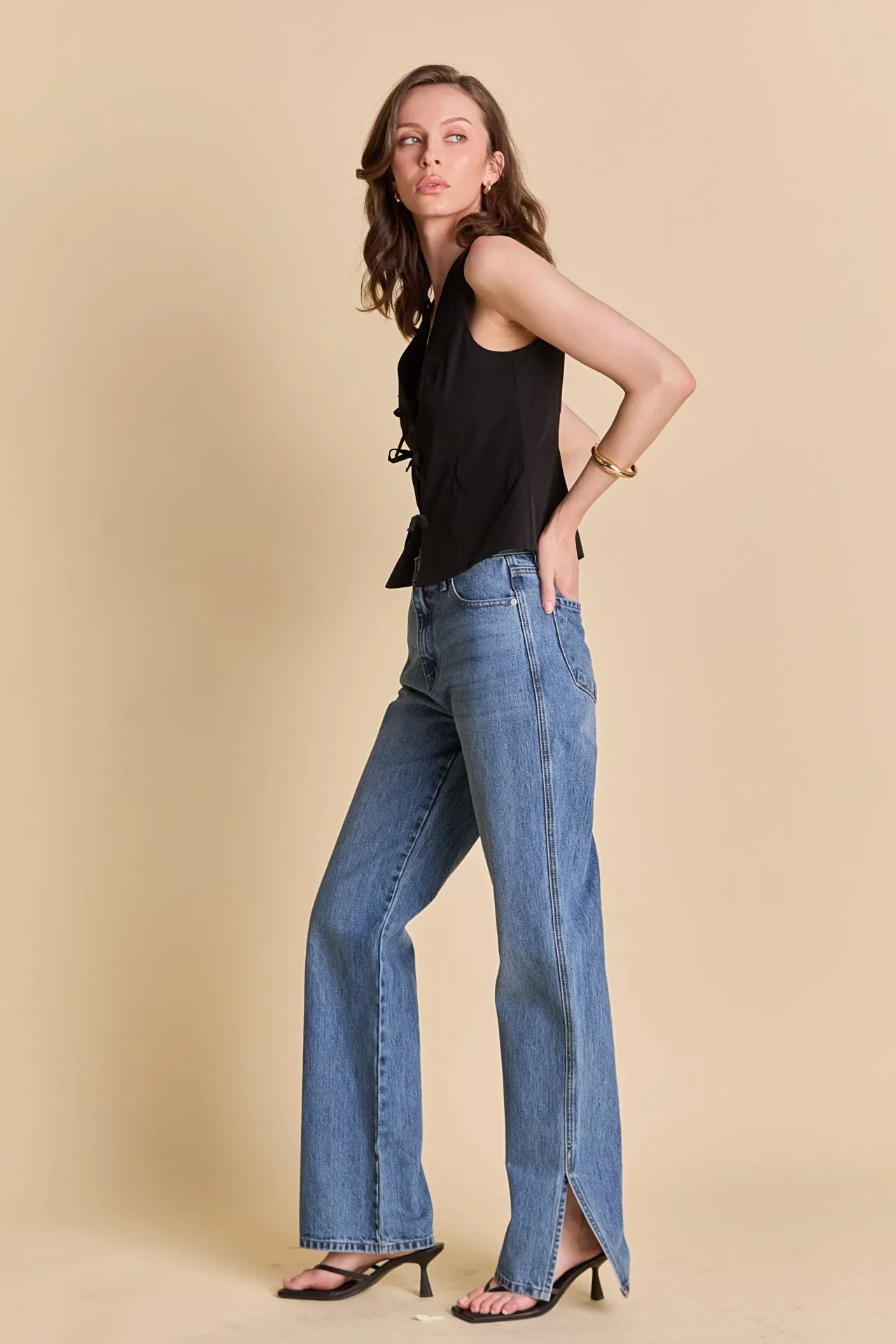 Front Bow Tie Stretch Top sold by Endless Rose product image thumbnail 4