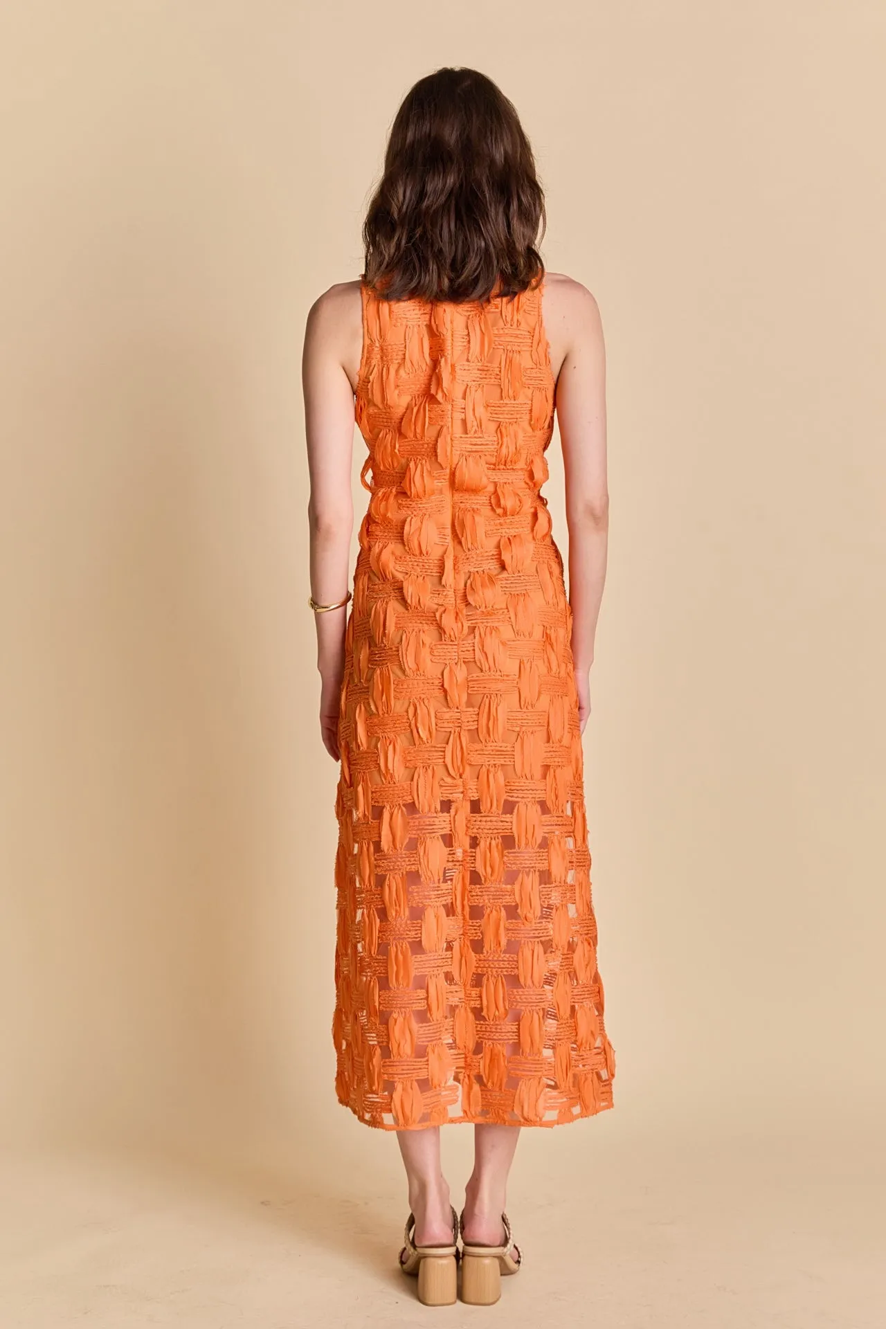 Grid Textured Sleeveless Midi Dress sold by Endless Rose product image thumbnail 4